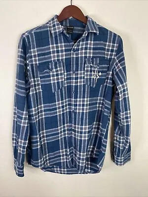 Buy Star Wars Ahsoka I Am No Jedi Patch Flannel Button Up Shirt Size S Blue Plaid • 41.01£