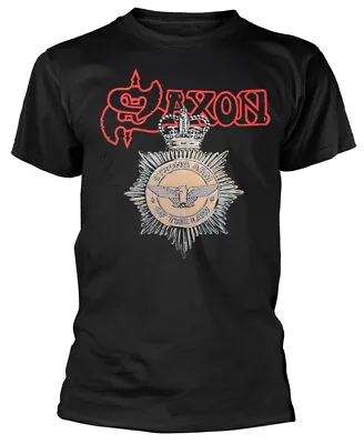 Buy Saxon Strong Arm Of The Law Black T-Shirt OFFICIAL • 17.99£