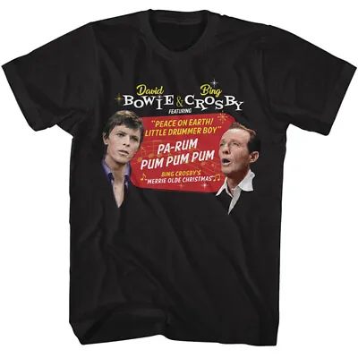 Buy Bing Crosby David Bowie Peace On Earth Men's T Shirt Pop Jazz Music Movie Merch • 40.90£