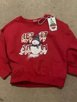 Buy Red Let It Snow Christmas Jumper From Next Age 4-5 - Brand New • 8.99£
