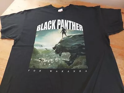 Buy Marvel Black Panther Black White Logo Mens T Shirt Size 2xl  • 2.50£