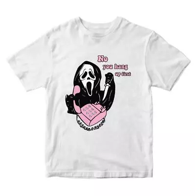 Buy Adults Kids NO YOU HANG UP FIRST Halloween T-Shirt Scream Face Inspired Tee Top • 5.99£