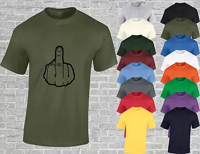 Buy Middle Finger Mens T Shirt Rude Swearing Design Top Joke Comedy Novelty New • 8.99£