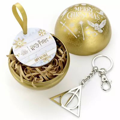 Buy Harry Potter - Harry Potter Christmas Gift Bauble Gold Icons - New Sil - H300z • 14£