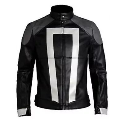 Buy Mens Classic Vintage Cafe Racer Zip Up Moto Leather Jacket Black Biker Style Fit • 27.99£
