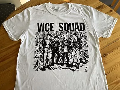 Buy VICE SQUAD Last Rockers T-Shirt White Size Large. New Punk Oi! UK82 Beki Bondage • 13.99£