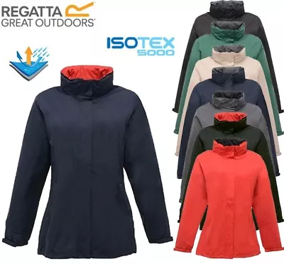 Buy Regatta Womens Jacket Lightweight Waterproof Ardmore Jacket With Concealed Hood • 9.98£