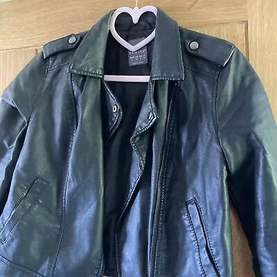 Buy Faux Leather Jacket Size 4 / Girls Approx Age 12 • 2.50£