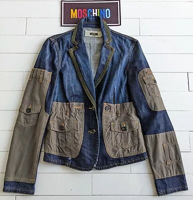 Buy Woman's MOSCHINO Denim Jacket Size 10 UK - VERY COOL Stylish Rare Unusual • 125£