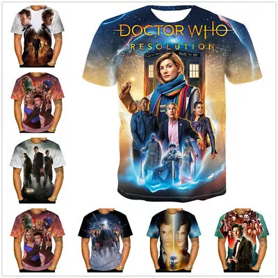 Buy Doctor Who 3D Printed Unisex Casual T-Shirt Women Men Kids Short Sleeve Tops • 9.54£
