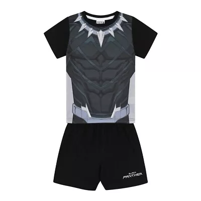 Buy Official Boys Kids Marvel Avengers Black Panther Shorts Pyjamas Pjs 3 4 5 8 10 • 7.99£