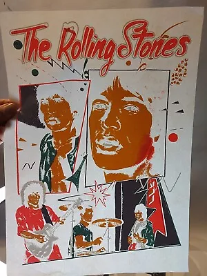 Buy Rolling Stones Vintage T-shirt Transfer Genuine Original Rare 1980s 90s • 29.95£