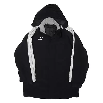 Buy PUMA Mens Puffer Jacket Black Hooded L • 15.99£