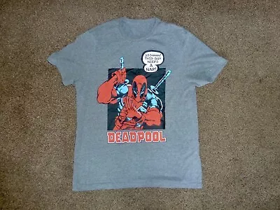 Buy Marvel By George Mens 'Deadpool' Printed Pyjama Top - Size M • 3.50£
