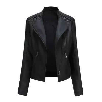 Buy Women's Leather Jacket Coat Genuine Slim Fit Leather Top Motorcycle Designer • 31.19£