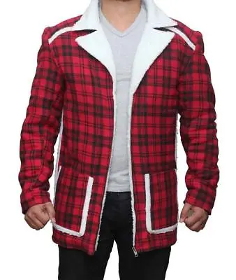 Buy Deadpool Ryan Reynolds Red Shearling Fur Jacket Coat For Mens And Womens • 44.99£