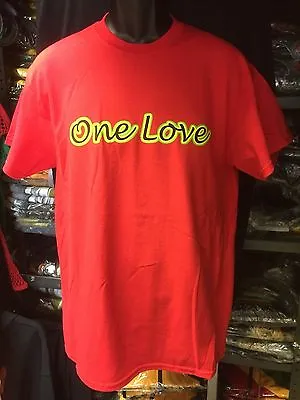 Buy One Love T Shirt Red Roots Culture Very Good Quality 100% Cotton  Plain Back 045 • 11.99£