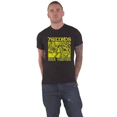 Buy 7 Seconds T Shirt Walk Together Rock Together  Band Logo Official Mens Black • 17.95£