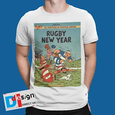 Buy TIN BOOK T-Shirt Rugby Retro Funny Cool Cartoon Comic Tee Sport France England • 6.99£