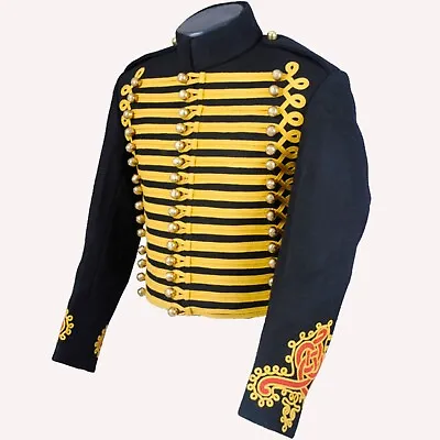 Buy New Navy Blue Captain Hunter Horseback Fantasy Military Hussar Jacket • 174£