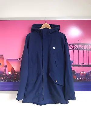 Buy Fred Perry Parka Jacket Hooded | Mens Medium | Portwood | Rain Coat Terraces Mod • 42.99£