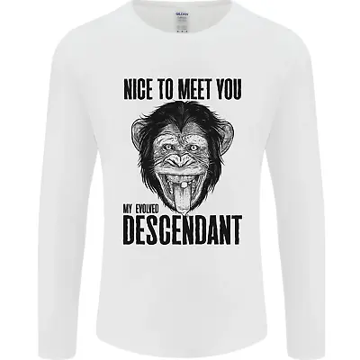 Buy Chimp Evolved Descendant Funny Monkey Ape Mens Long Sleeve T-Shirt • 11.49£