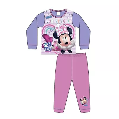 Buy Official Minnie Mouse Pyjamas Pajamas Pjs Girls Toddlers Kids Children 2 3 4 5 • 7.99£