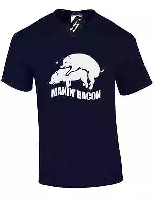 Buy Makin Bacon Mens T Shirt Funny Rude Food Design Joke Comedy Gift Present Top • 7.99£
