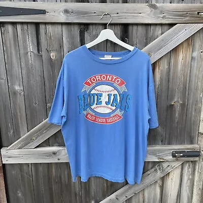 Buy Toronto Blue Jays T-Shirt Vintage 1988 Men’s Size XL Single Stitch 80s Tee MLB • 26.99£