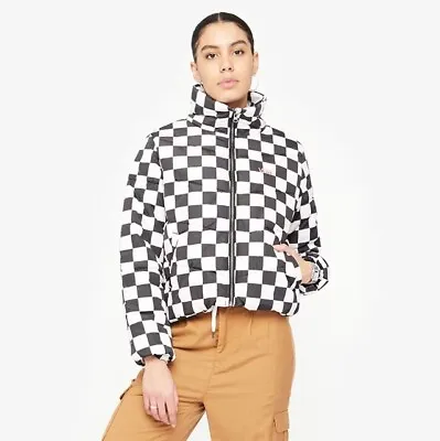 Buy Vans Womens Foundry V Printed Puffer Jacket / Checkerboard / RRP £110 • 45£