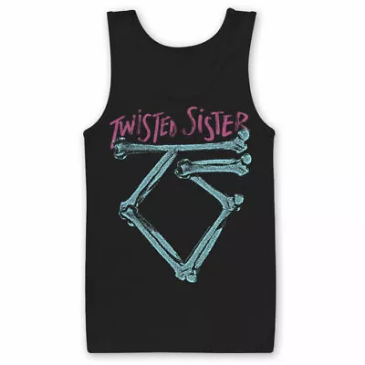 Buy Officially Licensed Twisted Sister Washed Logo Tank Top Vest S-XXL Sizes • 19.53£