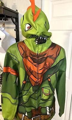 Buy Fortnite Rex Cosplay ADULT Costume Hoodie Full Zip Jacket With Mesh Face XXLxcr • 14.17£