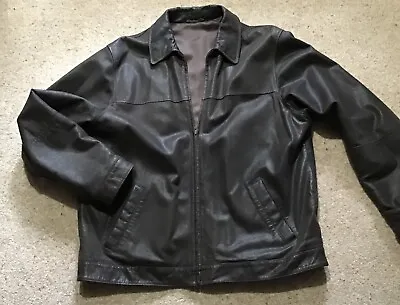 Buy Gents Mens Leather Jacket Size Large Quality M/ Spencer . Fully Lined Zip Front • 50£