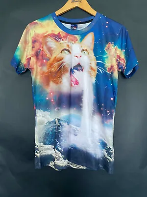 Buy Graphic Cat In Space T-shirt L BNWOT • 8£
