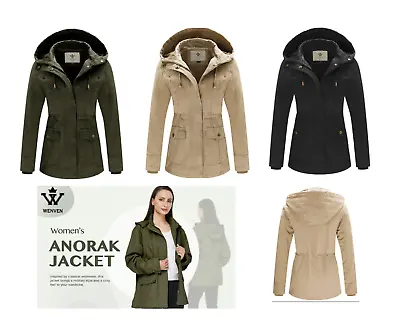Buy Womens Casual Jacket Outdoor Autumn Winter Ladies Cotton Windbreaker Anorak Coat • 12.95£