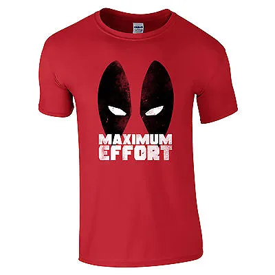 Buy Maximum Effort T-Shirt - Comic Eyes Superhero Funny Movie Mens Gift Top • 11.82£