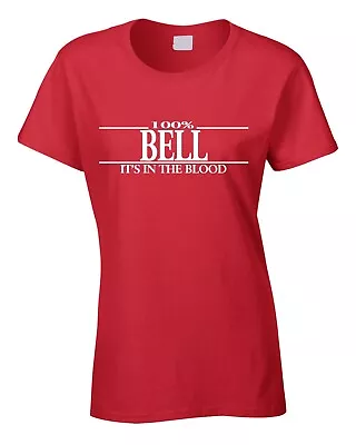 Buy Bell Surname Women's T-Shirt Name Names T Shirts Tee Gift Family Funny • 11.99£