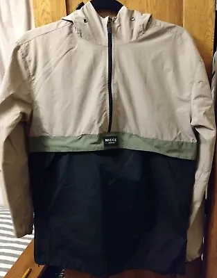 Buy Nicce Beige  & Black Pullover Jacket Coat Windbreaker XS Extra Small 0133 • 29.98£