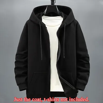 Buy Mens Fleece Fur Hooded Jacket Coat Zip Warm Hoodie Sweatshirt L-4XL Size Loose • 24.61£