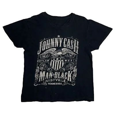 Buy Johnny Cash Man In Black Music Black Cotton T-Shirt Grade B Small • 4.90£