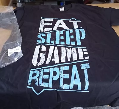 Buy Mens T Shirt Eat Sleep Game Repeat  • 8£