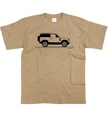 Buy Motorholics Mens Original Sketch Land Rover Defender 90 L663 T-Shirt S - 5XL • 12.99£