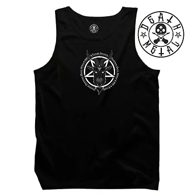 Buy Baphomet Goat Vest Music Clothing Rock N Roll Pentagram Gothic Satanic Tank Top • 6.99£