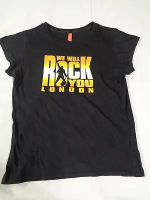Buy Queen We Will Rock You London T-shirt 2007 Ladies Large Black Mercury May Taylor • 12.99£