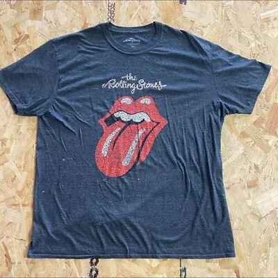 Buy The Rolling Stones T Shirt Grey 2XL XXL Mens Music Band Graphic • 8.99£