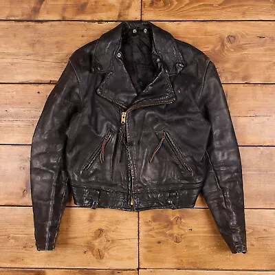 Buy Vintage CHP Leather Jacket L 60s California Highway Patrol Leather Horse Hide • 315£