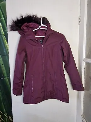 Buy Regatta Great Outdoors Faux Fur Hooded Womens Jacket Size Uk 8 Purple • 18.99£