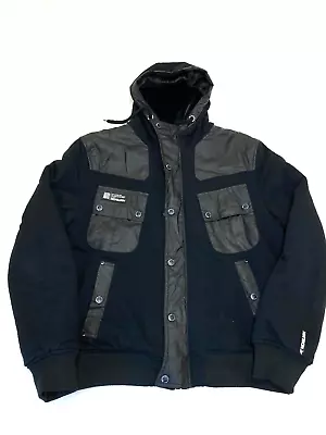 Buy Men's Nickelson Jacket Size XL Black Teddy Lined Hooded Full Zipped • 24.99£
