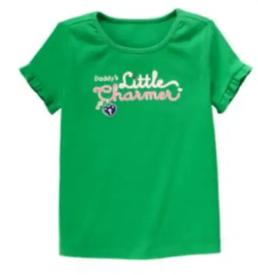 Buy NEW Gymboree DADDY'S LITTLE CHARMER Girls ( Sz 6 ) Green Top TEE SHIRT - NWT • 11.80£