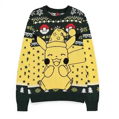 Buy Pokemon Sweatshirt Christmas Jumper Pikachu Size XL • 67.17£